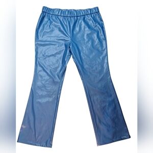 NWOT C Wonder Blue Faux Leather Pants